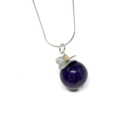 Acorn Brushed Double Petals Necklace