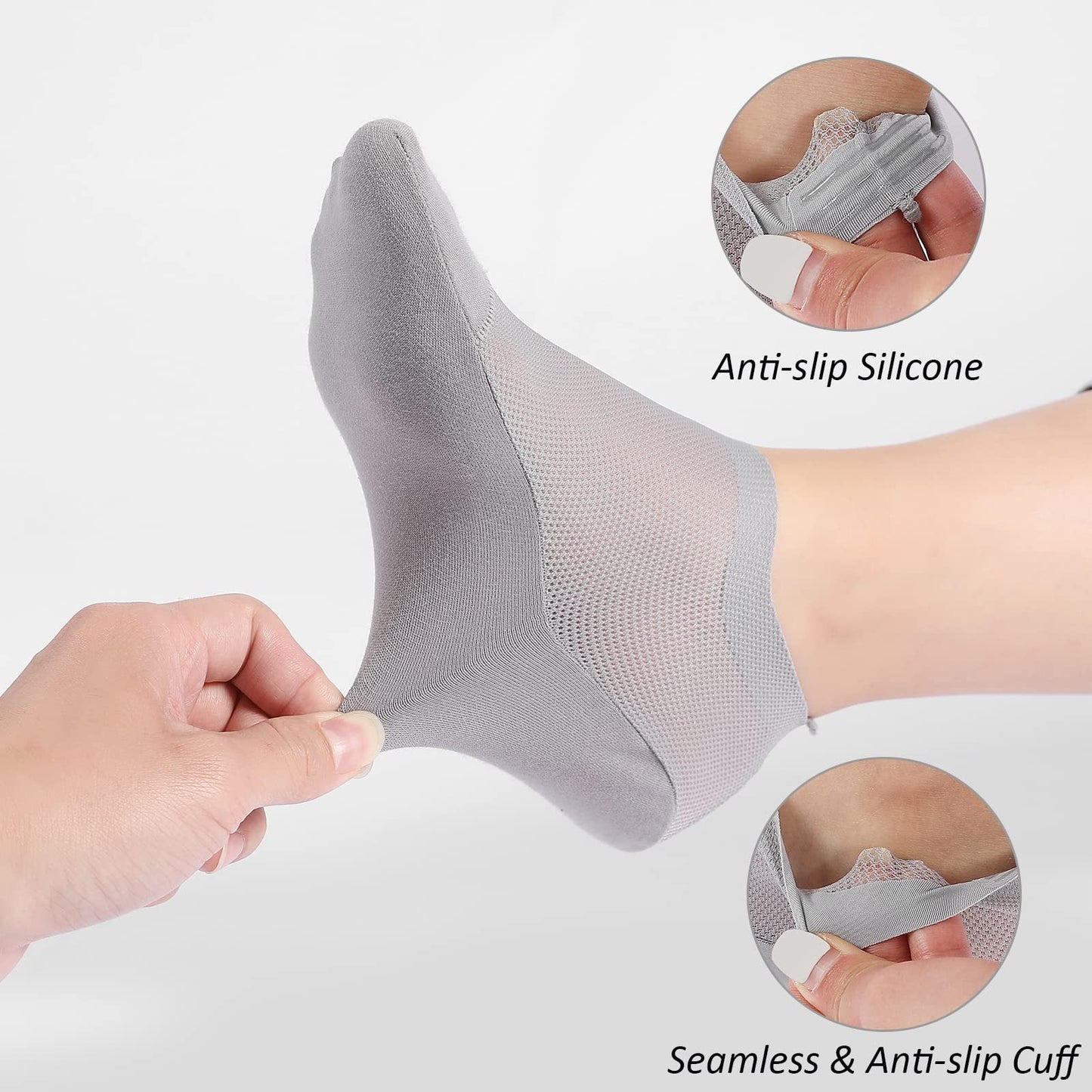 🔥 Last Day 50% OFF — Stop Wearing No-Show Socks That Slip, Rub & Smell With Breathable Grip Socks That Stay Invisible All Day