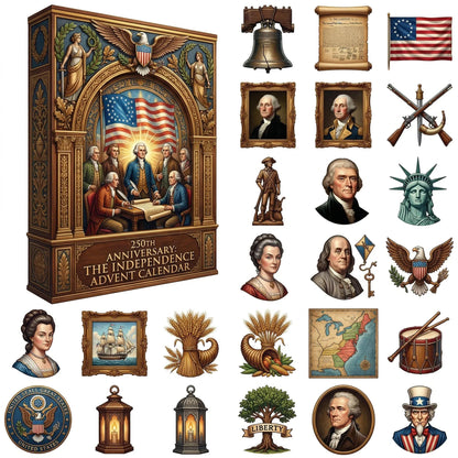 🇺🇸 LAST CHANCE — 250th ANNIVERSARY EDITION 🎖️ The Independence Advent Calendar 24 Days. 24 Stories. One Nation.