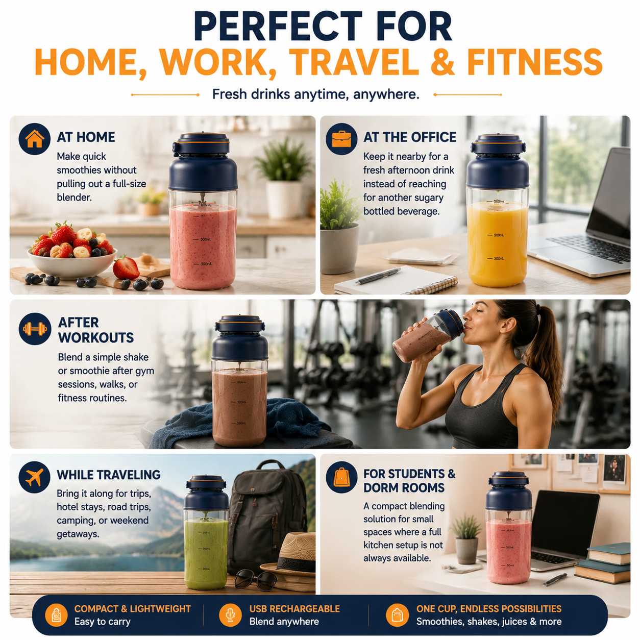 🥤 TODAY ONLY — SAVE 64% OFF ⚡🔥Portable USB Rechargeable Juicer Blender Cup🍹 Healthy lifestyle made simple — take it with you everywhere!