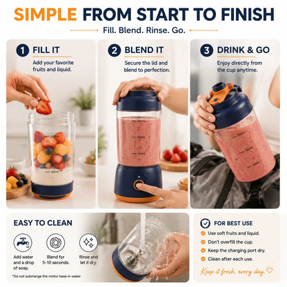 🥤 TODAY ONLY — SAVE 64% OFF ⚡🔥Portable USB Rechargeable Juicer Blender Cup🍹 Healthy lifestyle made simple — take it with you everywhere!