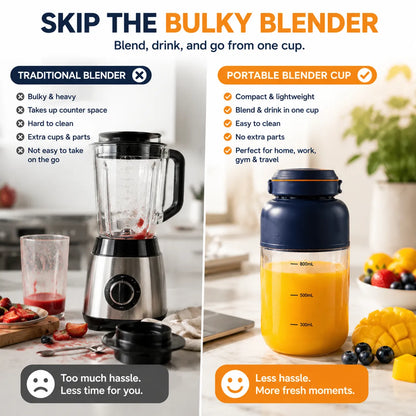 🥤 TODAY ONLY — SAVE 64% OFF ⚡🔥Portable USB Rechargeable Juicer Blender Cup🍹 Healthy lifestyle made simple — take it with you everywhere!