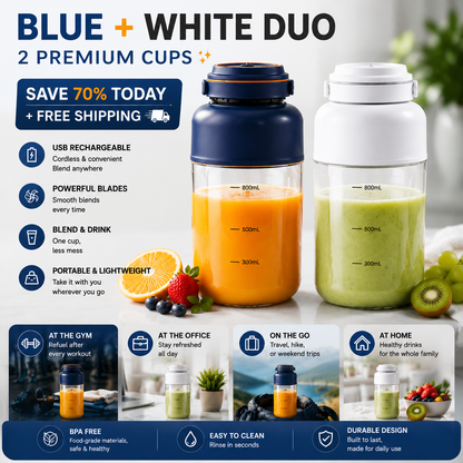 🥤 TODAY ONLY — SAVE 64% OFF ⚡🔥Portable USB Rechargeable Juicer Blender Cup🍹 Healthy lifestyle made simple — take it with you everywhere!