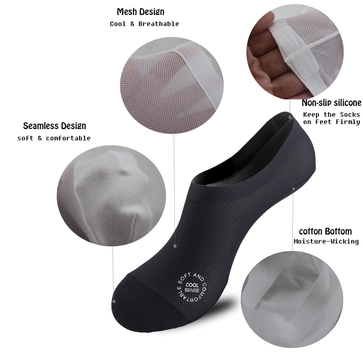 🔥 Last Day 50% OFF — Stop Wearing No-Show Socks That Slip, Rub & Smell With Breathable Grip Socks That Stay Invisible All Day